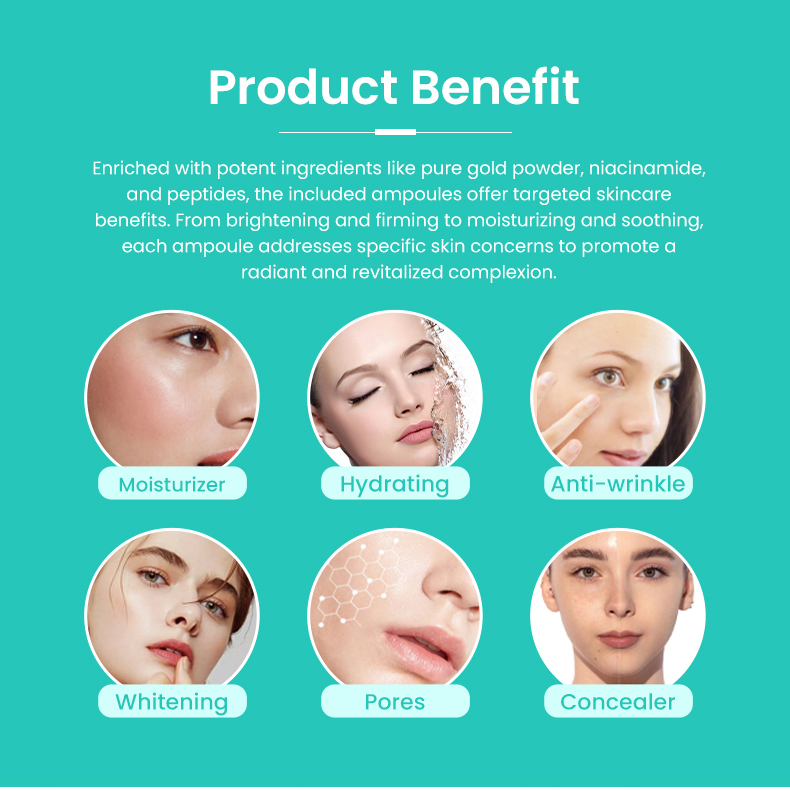 Booster Starter Kit 5 Types Booster Ampoules for Cosmetic Microneedling