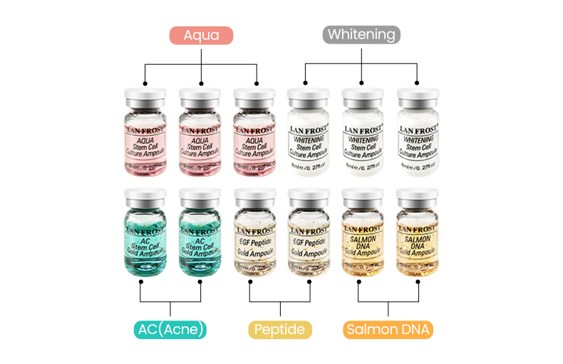Booster Starter Kit 5 Types Booster Ampoules for Cosmetic Microneedling