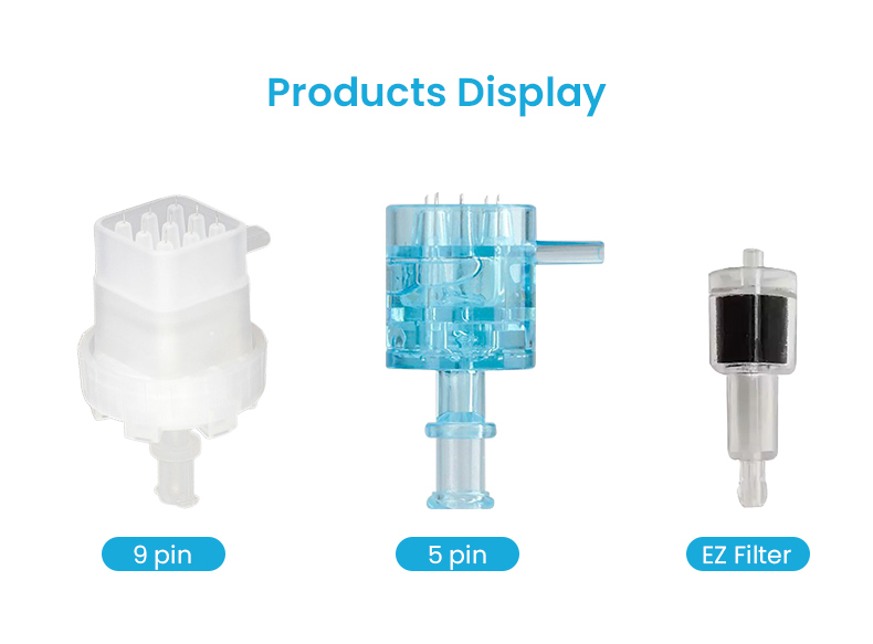 5pins 9pins Syringe Tube Fitter Consumable For EZ Meso Gun