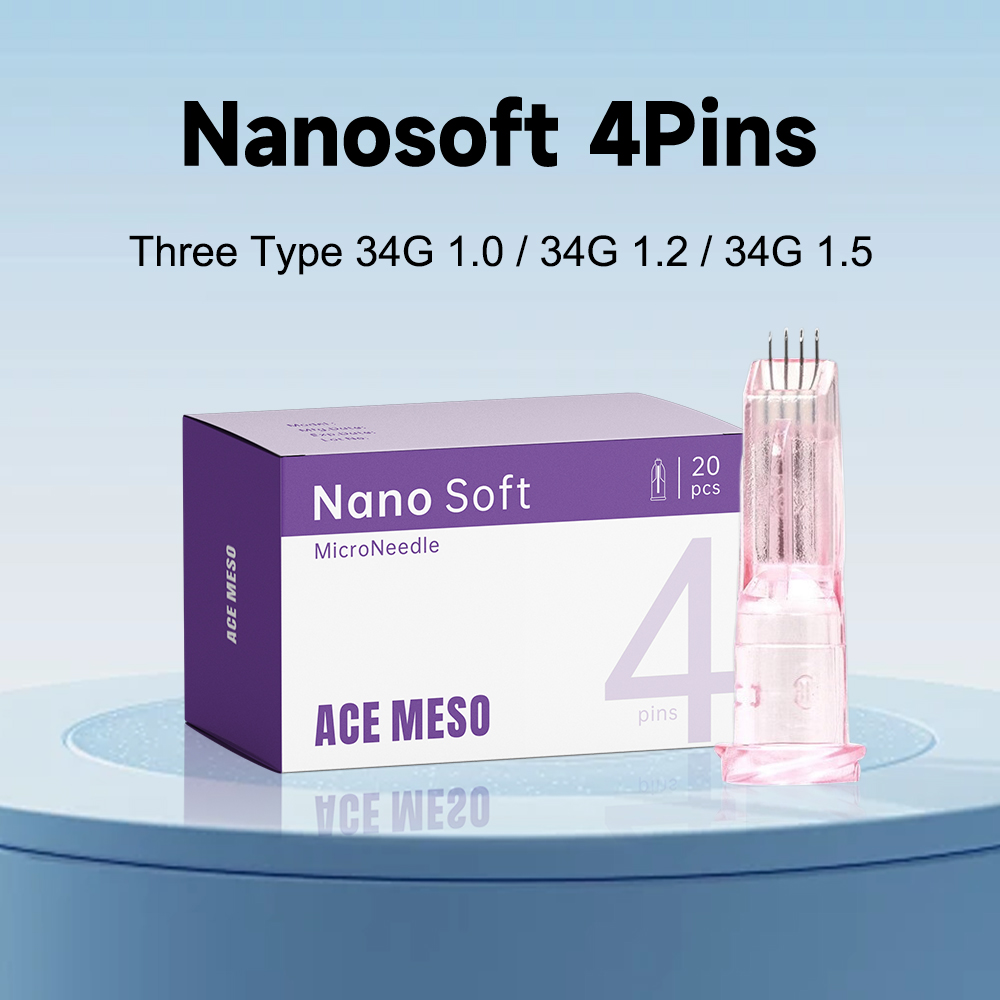 Medical grade Nanosoft 4 pin for facial whitening and anti-aging around the eyes and neck.