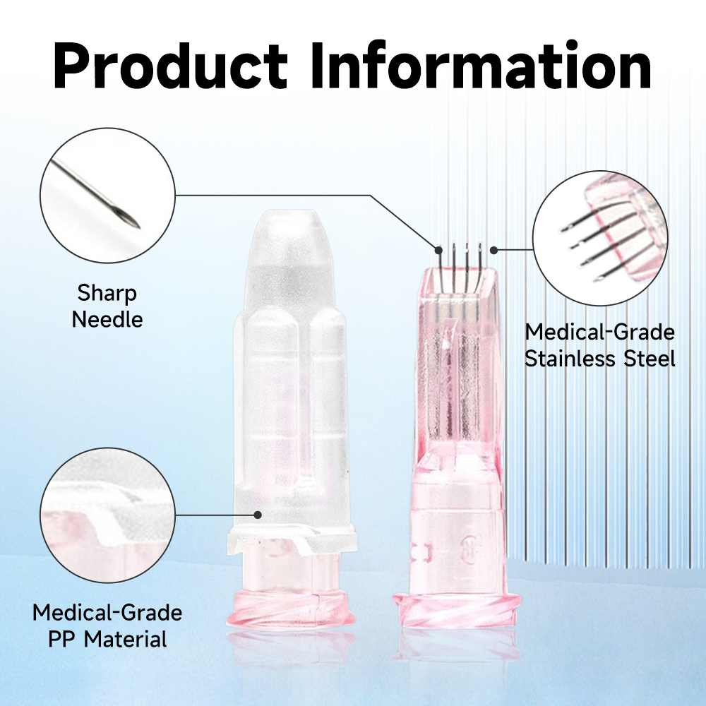 Medical grade Nanosoft 4 pin for facial whitening and anti-aging around the eyes and neck.