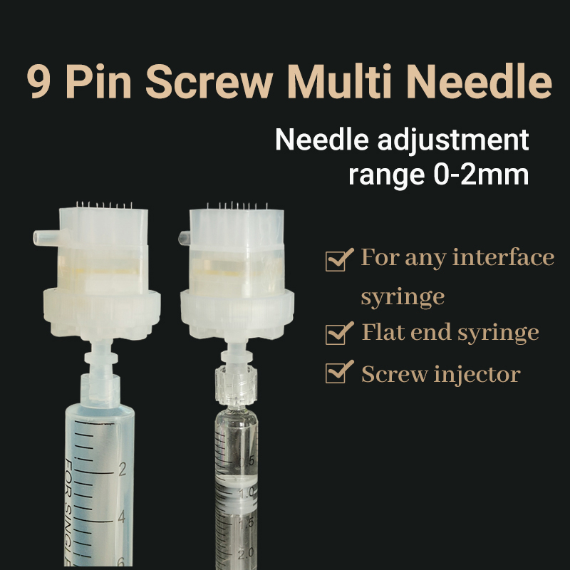 Adjustable 9Pin Screw Multi Needle Negative Pressure Mesotherapy Cosmetic Needle